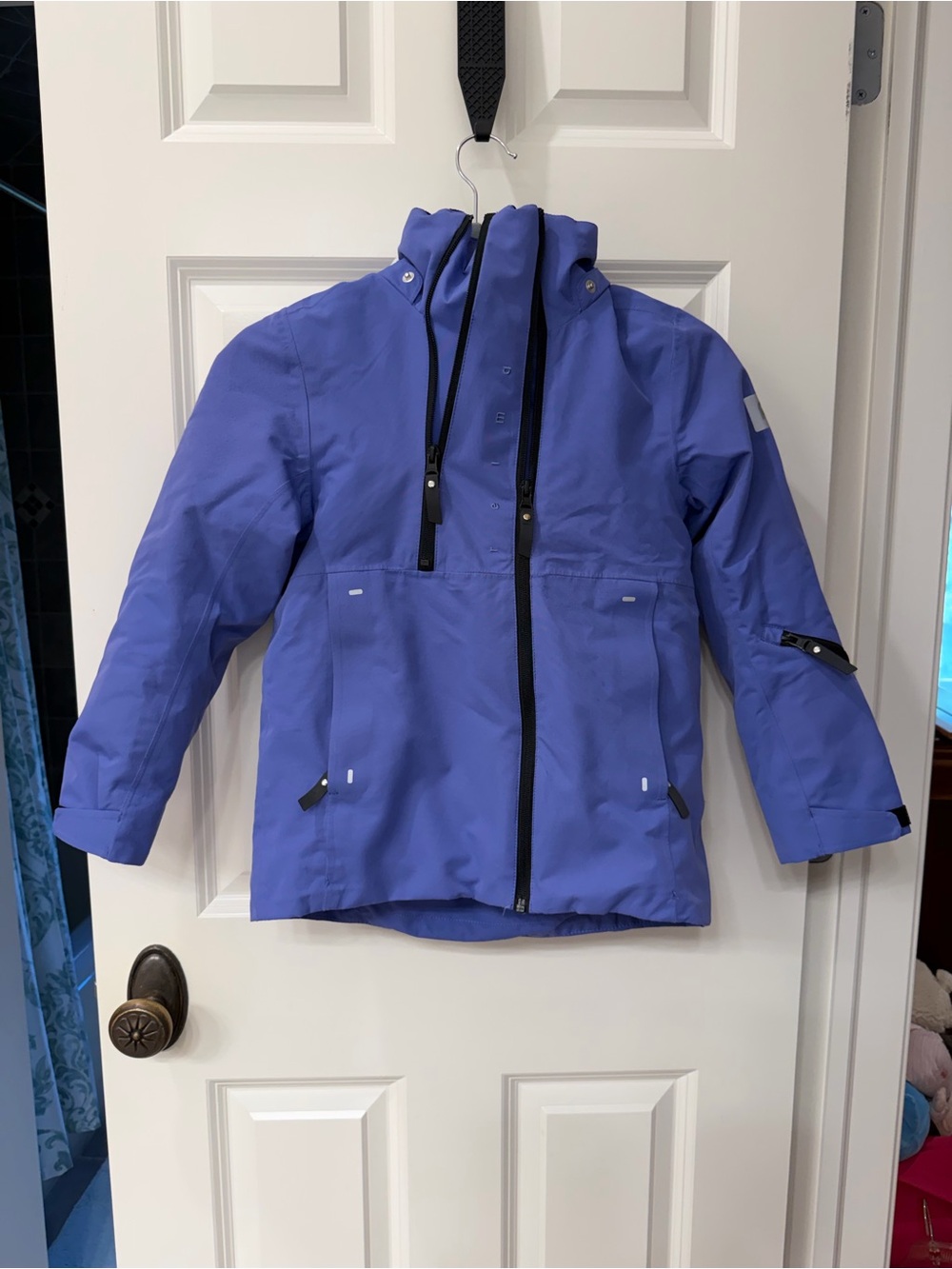 Kids Hooded Reima Ski Jacket in Periwinkle Blue